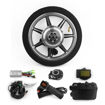 14 Inch 350W Brushless Gear Motor Wheel With LCD Display For Small Scooter Front Drive Bike Bicycle With tire(24V350W)