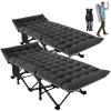 ABORON Heavy-Duty Folding Guest Bed for Adults, 500lb Capacity, Portable Extra Cot with 1242D Double Layer, Ideal for Indoor Guest Stays & Temporary Home Use view 1