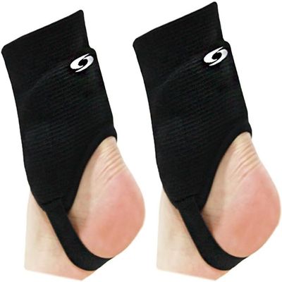 (1+1) Shield Protector Sports Ankle Guard Soccer Football Guard Black