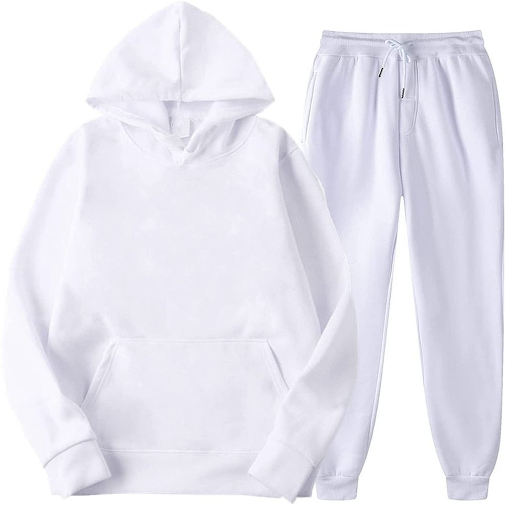 tuduoms Tracksuit Womens 2 Piece Sweatshirt & Sweatpants Set Sports Pullover Hoodie Sweatsuit Solid Jogger Suit with Pockets