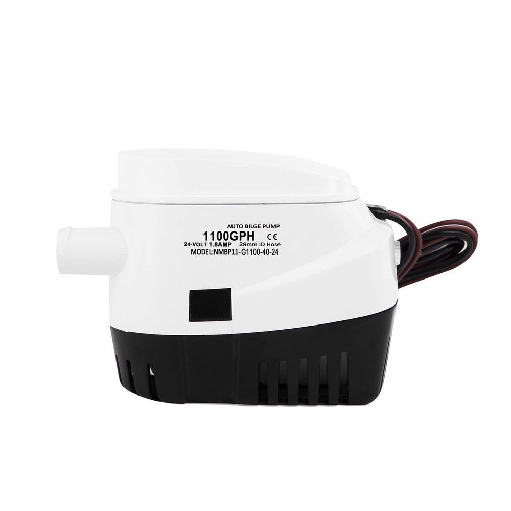 Mini Power Small Pump 1100 GPH Automatic Bilge Pump 12v 24V DC Submersible Water Pump Boat Marine Pump with 1-1/8 Inches Outlet (29mm) (Size : 24v)