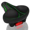 Oversized Bike Seat, Wide Bicycle Seat for Women Men Comfort, Universal Waterproof Bike Saddle Replacement with Safety Reflective Strip for Peloton, Exercise Bikes, Cruiser, City Bikes view 1