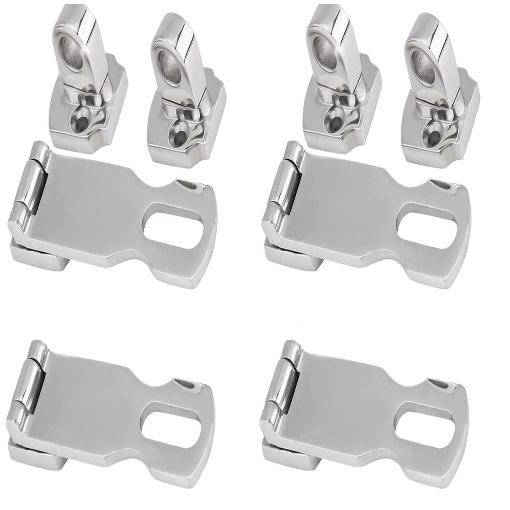 Marine Boat Locker Latch Clamp Anti-Rattle Hatch FastenerHeavy Duty 316 Stainless Steel Boat Hatch Latch Door Latch (Size: Length: 3"/76 mm,4Pcs)