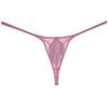 Botmois Mens Shiny Mesh String Thong Underwear Sheer T-Back Minimum Coverage Contour Pouch Tangas Light Pink L view 1
