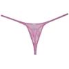Botmois Mens Shiny Mesh String Thong Underwear Sheer T-Back Minimum Coverage Contour Pouch Tangas Light Pink L view 4