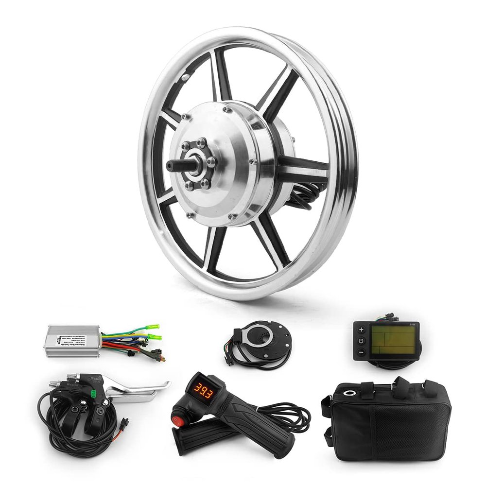 14 Inch 350W Brushless Gear Motor Wheel With LCD Display For Small Scooter Front Drive Bike Bicycle24V350W)