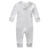 Owlivia Organic Cotton Baby Boy Girl Zip up Sleep N Play, Footless, Long Sleeve(0-3 Months, Ivory White) view 1