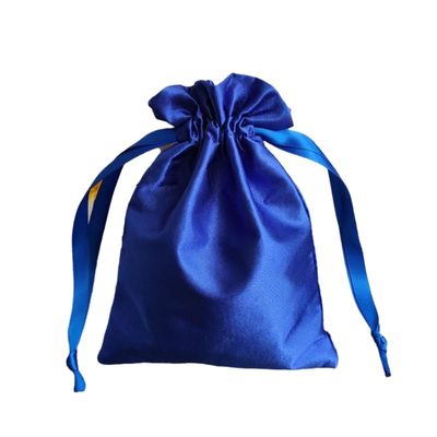 Only My Live Home 2pcs Extra Large Plain Silk Jewelry Pouch Drawstring Satin Gift Pouches Jewellery Packaging Bags Handmade Luxury Storage Bag with lined 7.9x9.8 inch (blue (2 pcs))