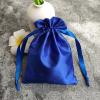 Only My Live Home 2pcs Extra Large Plain Silk Jewelry Pouch Drawstring Satin Gift Pouches Jewellery Packaging Bags Handmade Luxury Storage Bag with lined 7.9x9.8 inch (blue (2 pcs)) view 2