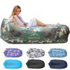 AlphaBeing Inflatable Lounger Air Sofa, Portable Inflatable Couch with Mesh Bottom Air Hammock Anti Leakage Air Chair, Outdoor Camping Hiking Beach Traveling Gift for Men Women,Camo Green view 1