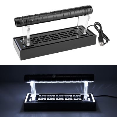 WANLIAN Lightsaber Stand Acrylic Lightsaber Display Stand Black, built-in off light of many colors luminous original, light-transmitting display lightsaber stand. (white light)