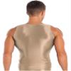 Oyolan Men Compression Shirt Slimming Body Shaper Vest Shapewear Undershirt Corset Sports Shirts Coffee X-Large view 4