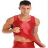 Oyolan Men Compression Shirt Slimming Body Shaper Vest Shapewear Undershirt Corset Sports Shirts Red Large view 1