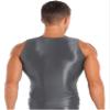 Oyolan Men Compression Shirt Slimming Body Shaper Vest Shapewear Undershirt Corset Sports Shirts Grey X-Large view 4