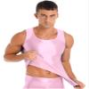 Oyolan Men Compression Shirt Slimming Body Shaper Vest Shapewear Undershirt Corset Sports Shirts Pink Large view 1