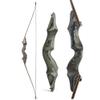 60 Inch Black Hunter Takedown Longbow 20-60lbs Traditional Wood Longbow with Bamboo Core Limbs Right/Left Handed American Hunting Longbow for Outdoor Hunting Shooting (45 Lbs, Black Bow/Left Handed) view 1