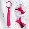 Alizeal Boys 3pcs Classic Solid Bow Tie, Necktie and Suit Vest Set, Rose Red, Size 8 view 3