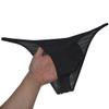 Mens Shiny Mesh Ruched Bikini Briefs Underwear Sheer Cheeky Briefs Contour Pouch Bottoms Pucker Back Pants 3-Pack(Black,Red,Light Grey) L view 2