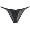 Mens Shiny Mesh Ruched Bikini Briefs Underwear Sheer Cheeky Briefs Contour Pouch Bottoms Pucker Back Pants 3-Pack(Black,Red,Light Grey) L view 4