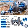 Burning Shark Trolling Reel Saltwater Level Wind Reels for Sea Bass Grouper Salmon- 4000 Size - Left Handed view 3