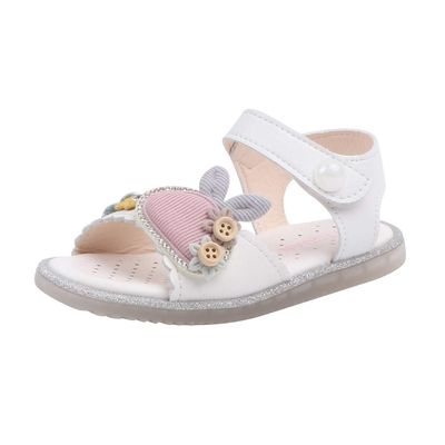 11 Toddler Shoes Boys Sandals Girls Kids Princess Rabbit Baby Beach Soft Girls Glitter High Top Sneakers Beige