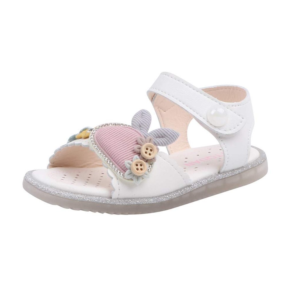11 Toddler Shoes Boys Sandals Girls Kids Princess Rabbit Baby Beach Soft Girls Glitter High Top Sneakers Beige