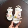 11 Toddler Shoes Boys Sandals Girls Kids Princess Rabbit Baby Beach Soft Girls Glitter High Top Sneakers Beige view 2