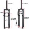 BOLANY 27.5/29inch Bike Suspension Fork 34mm Stanchions 1-1/8 Thread-Less Straight Steerer 120mm Travel MTB Air Fork with Damping Rebound Adjustment (Remote, 27.5inch) view 2