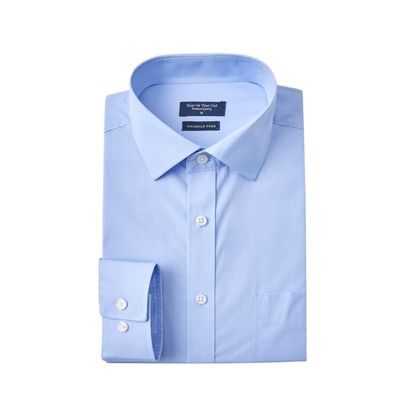 Year In Year Out Wrinkle Free Dress Shirt for Men Regular Fit Long Sleeve Wrinkle Resistant Shirt(Sky Blue 179,M)