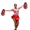 baotongle 12 PCS Cheerleading Squad Spirited Fun Poms Pompoms Cheer Costume Accessory for Party Dance Sports (Purple Gold) view 3