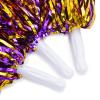 baotongle 12 PCS Cheerleading Squad Spirited Fun Poms Pompoms Cheer Costume Accessory for Party Dance Sports (Purple Gold) view 4