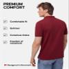 DANISH ENDURANCE Men's Polo Shirt, Organic Cotton, Short Sleeve, Classic, Red, X-Large view 4