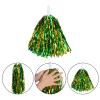baotongle 12 PCS Cheerleading Squad Spirited Fun Poms Pompoms Cheer Costume Accessory for Party Dance Sports (Green Gold) view 3