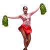 baotongle 12 PCS Cheerleading Squad Spirited Fun Poms Pompoms Cheer Costume Accessory for Party Dance Sports (Green Gold) view 4
