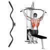 DYK&NX Power Grip LAT Pull Down Attachments, Pro Grip Curl Bar for Gym Fitness Weightlifting Use Triceps Back Biceps Shoulders and Abdominal Muscles view 4
