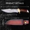WPKOPYA(DeHong-78 Hunting Knife, Tactical knife fixed blade knife with sheath view 2