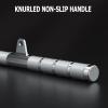 DYK&NX LAT Bar Cable Machine Attachment, Rotating Straight Bar with Hooks, Knurled Textured Non Slip Hand Grips for Tricep Pull Downs, Bicep Curls, Home Gym Workouts view 3