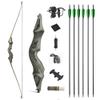 60 Inch Black Hunter Takedown Longbow 20-60lbs Traditional Wood Longbows Right Hand and Left Hand American Hunting Longbow for Outdoor Hunting Shooting view 1