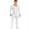 Jhaoyu Men Glossy Zentai Full Body Skin-Tight Bodysuit Costume Lingerie Unitard Shapewear Jumpsuit White X-Large view 2