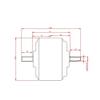 5-Inch Low Speed High Torque 122mm Dual Side Axle 200W Brushless Geared Hub Motor Wheel For Scooter Pushcart view 2