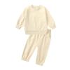 Boys Girls Long Sleeve T-Shirts and Long Pants 2 Piece Cotton Shirt Pant Set, Toddler Kids (Khaki, 12-24 Months) view 1