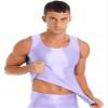 Freebily Men's Glossy Silky Tank Top High Elastic Stretchy Sleeveless Oily Vest Sportswear Tight Tops Purple X-Large view 2