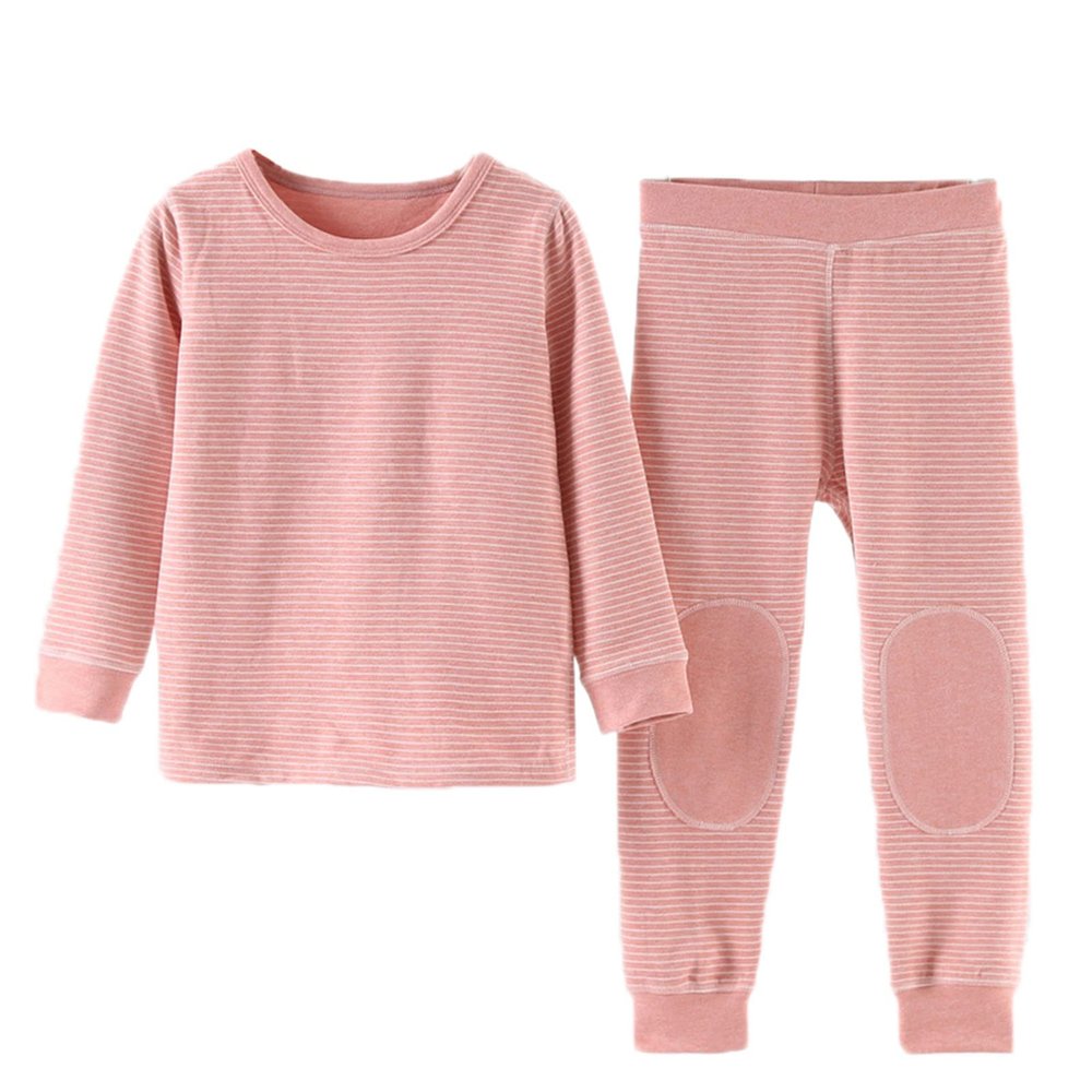 2PCS Kids Fall Clothes Set, Toddler Boys Girls Winter Pullover Long Sleeve Fleece Sweatshirt Tops and (Pink, 2-3 Years)
