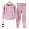 2PCS Kids Fall Clothes Set, Toddler Boys Girls Winter Pullover Long Sleeve Fleece Sweatshirt Tops (Purple, 7-8 Years) view 3