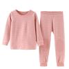 2PCS Kids Fall Clothes Set, Toddler Boys Girls Winter Pullover Long Sleeve Fleece Sweatshirt Tops and (Pink, 3-4 Years) view 1
