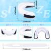 TOODOO 8 Pcs Youth Football Mouth Guard with Strap Soft Sports Mouth Guard Sport Mouthpiece Lip Guard 2.56 x 2 x 0.8 Inch for Basketball, Lacrosse, Hockey, Adult MMA, Rugby, Boxing(White) view 2