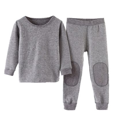 2PCS Kids Fall Clothes Set, Toddler Boys Girls Winter Pullover Long Sleeve Fleece Sweatshirt Tops and (Grey, 5-6 Years)