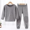 2PCS Kids Fall Clothes Set, Toddler Boys Girls Winter Pullover Long Sleeve Fleece Sweatshirt Tops and (Grey, 5-6 Years) view 3