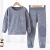2PCS Kids Fall Clothes Set, Toddler Boys Girls Winter Pullover Long Sleeve Fleece Sweatshirt Tops and (Navy, 9-10 Years) view 3