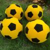 Vinfgoes 4 PCS 8'' Inflatable Sticky Soccer Ball Kick Darts Balls for Inflatable Soccer Dart Board Outdoor Training Felt Soccer with Hand Pumps (Yellow) view 1